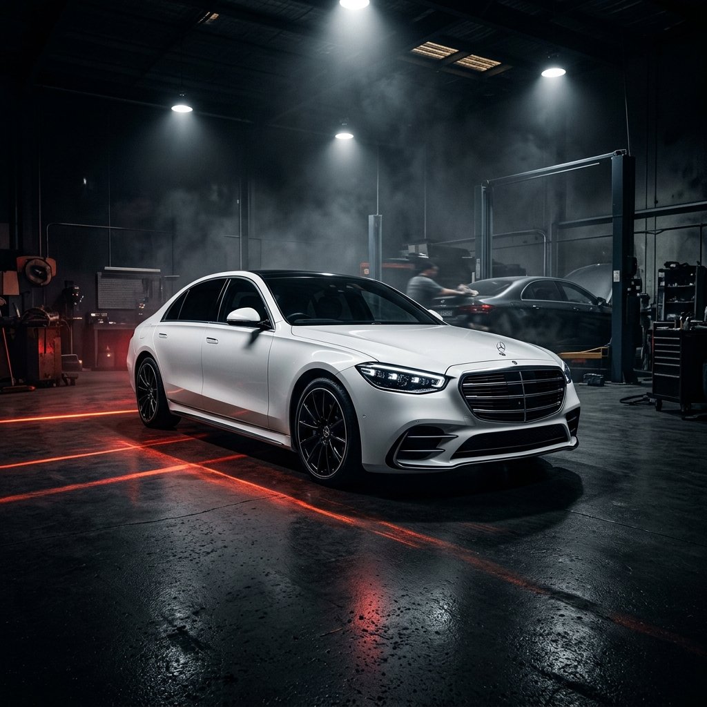 Professional automotive repair workshop